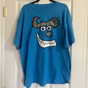 Monsters Inc. Disney Pixar Sully face blue shirt 2XL